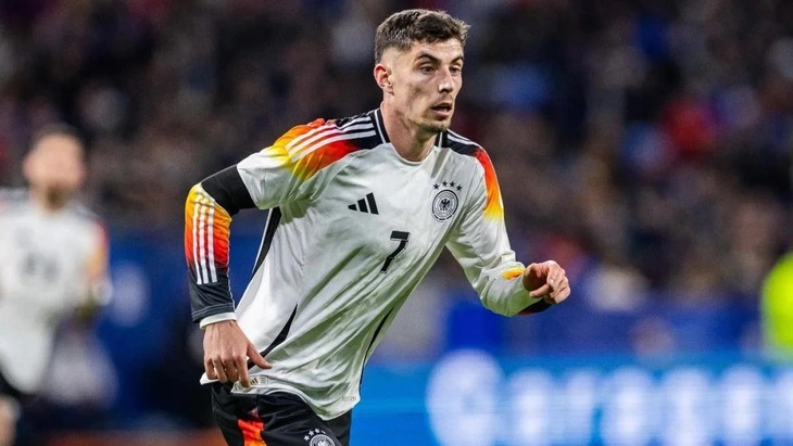 Kai Havertz ngồi dự bị trong trận gặp Đan Mạch 1